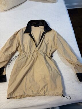 Akira Beige Anorak dress with Black Trim
